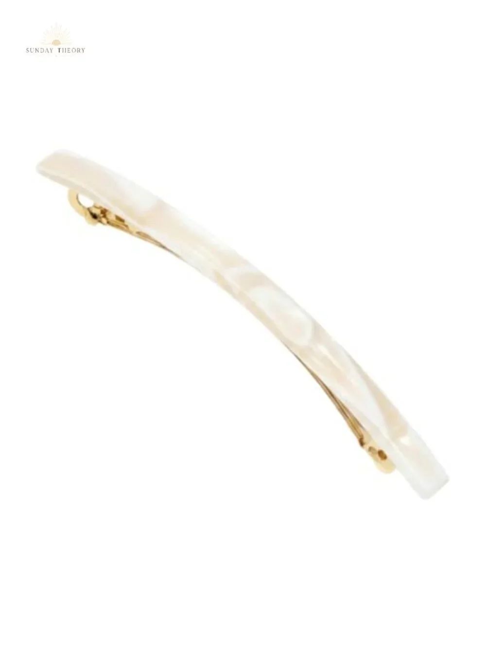 French Barrette for Fine Hair, Premium Cellulose Acetate Hair Clip, Metal